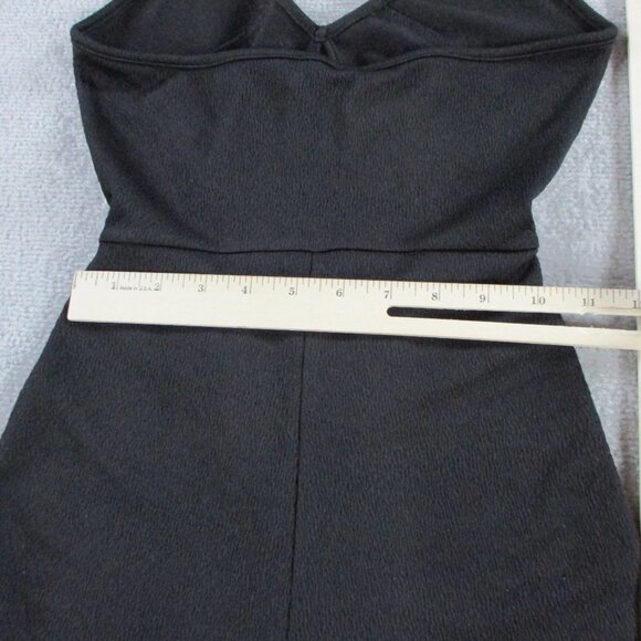 White Fox Boutique Less Talking Jumpsuit Womens XS Black Pants Tie NEW - Picture 9 of 12